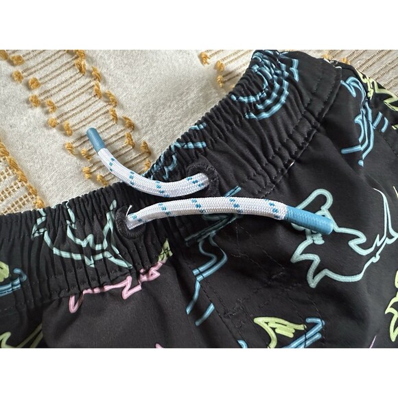 Member's Mark Toddler Boy's Swim Trunks Black with Neon Color Sharks Size 2T - Picture 2 of 6